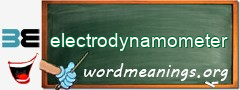 WordMeaning blackboard for electrodynamometer